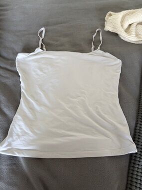 Classic White Spaghetti Strap Tank Top - Women